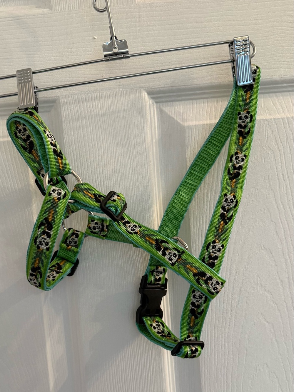 Adjustable Green Panda Large Dog Harness
